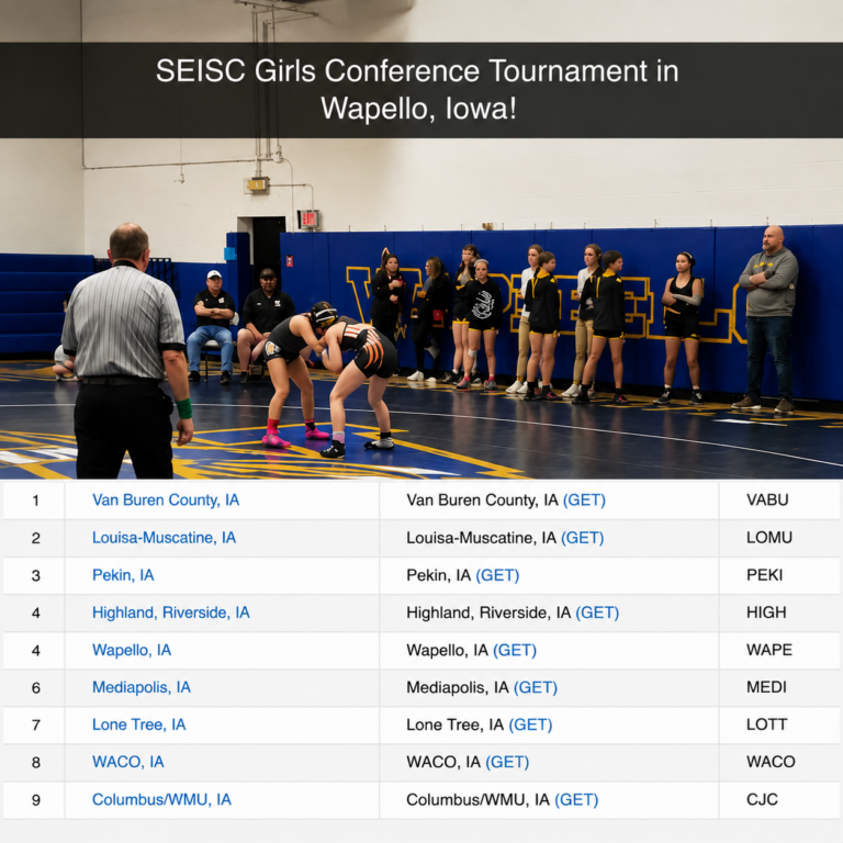 SEISC Girls Conference Tournament in Wapello, Iowa